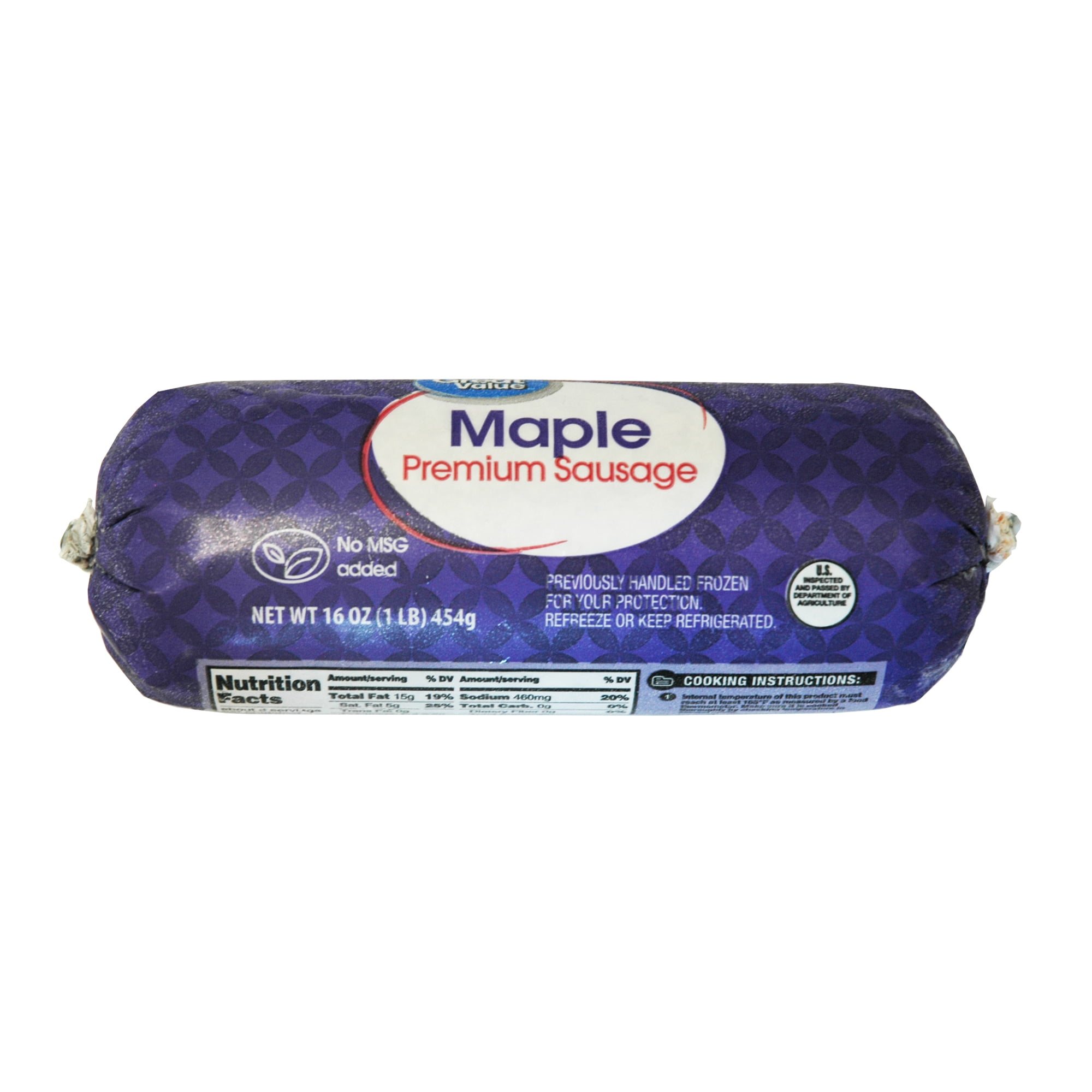 Great Value Maple Premium Sausage Roll, 16 oz