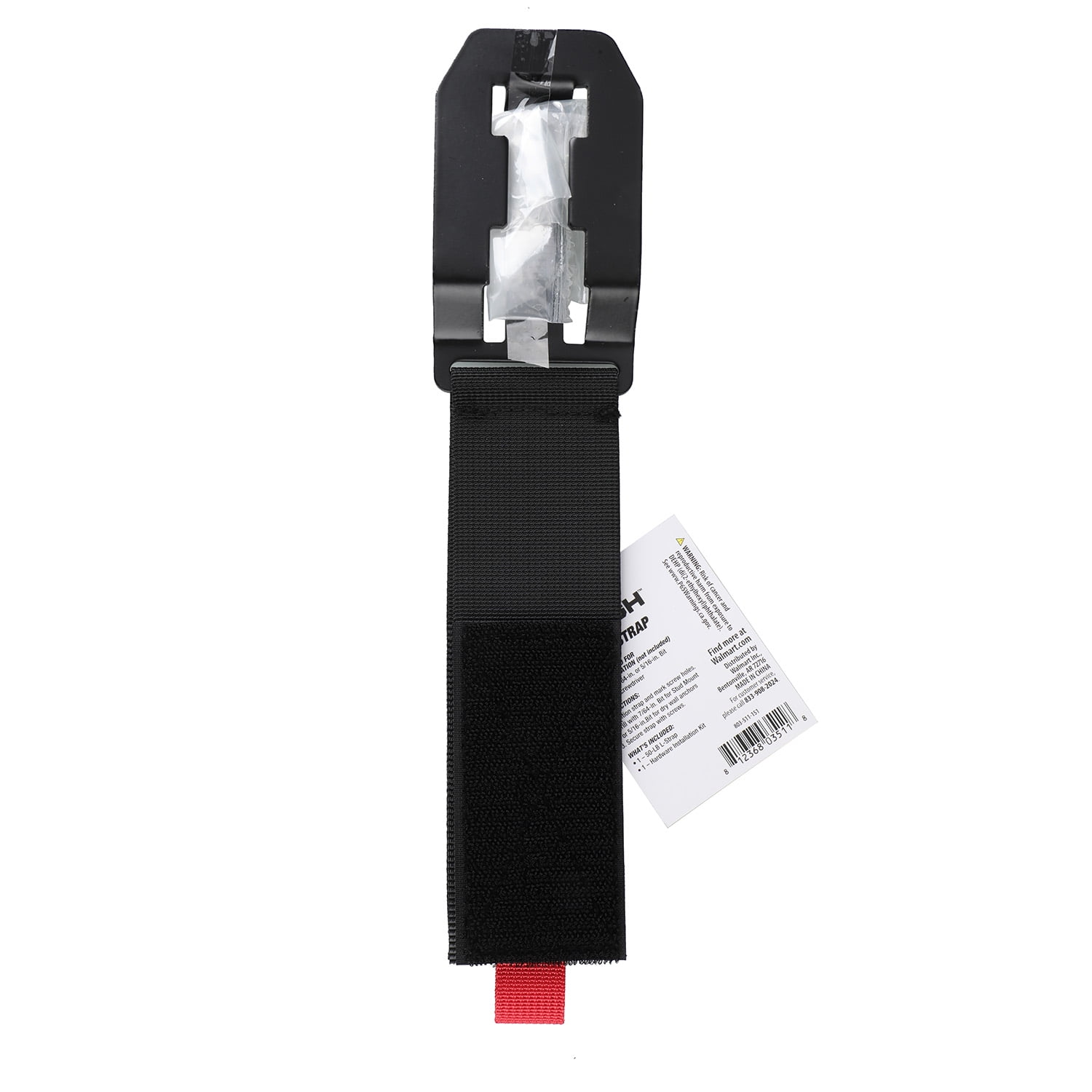 Hyper Tough Hyper Stack Velcro Strap Wall Storage Accessory, 50lb Capacity, Black