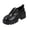 Black, variant on EKVAHL Platform Oxford Shoes for Women Faux Leather Lace Up Comfortable Dress Shoes Chunky Lug Block Heel Fashion Shoes