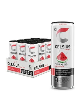 CELSIUS Sparkling Watermelon, Functional Essential Energy Drink 12 Fl Oz (Pack of 12)