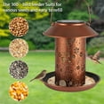 thumbnail image 4 of IP65 Waterproof Solar Bird Feeder with LED Lighting, Durable Iron Construction, Easy Refill Design, Wind and Rain Resistant for Garden and Outdoor Bird Watching Enthusiasts, 4 of 5