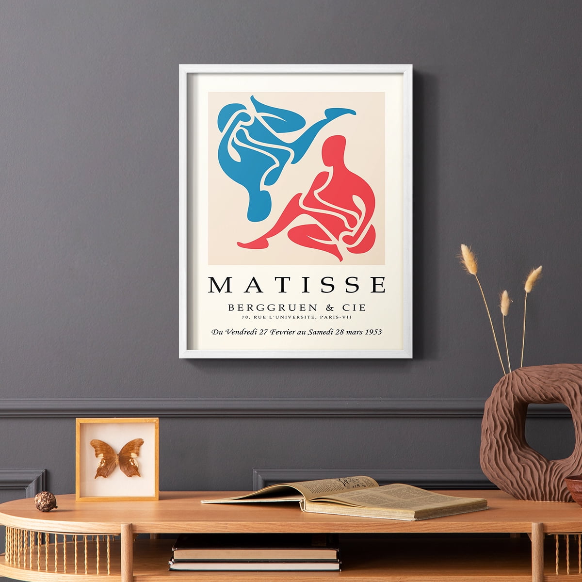 Matisse CCCXXXVI in White Solid Wood 11 x 14 Framed Print