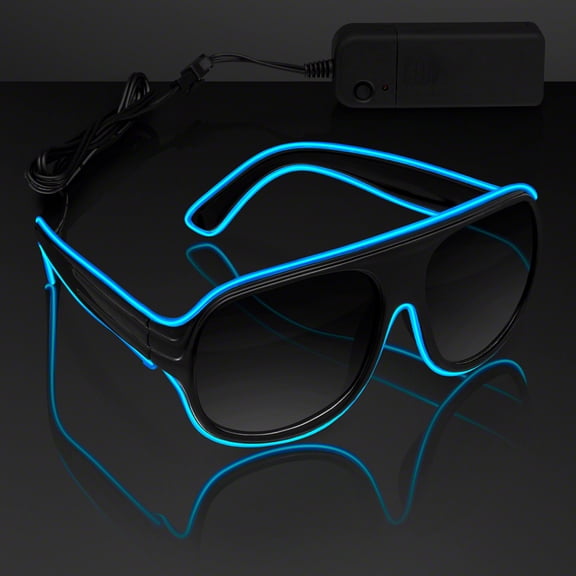 FlashingBlinkyLights El Wire Aviator Club Shades