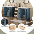 thumbnail image 5 of Euroco 60'' Bathroom Vanity with Ceramic Sink Combo,Solid Wood Frame Bathroom Storage Cabinet, Freestanding Vanity Set with 3 Drawers& Soft Closing Doors, 5 of 8