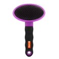 thumbnail image 1 of Best Deshedding Slicker Brush for Dogs - Black/Violet Color - Groomer's Choice, 1 of 4