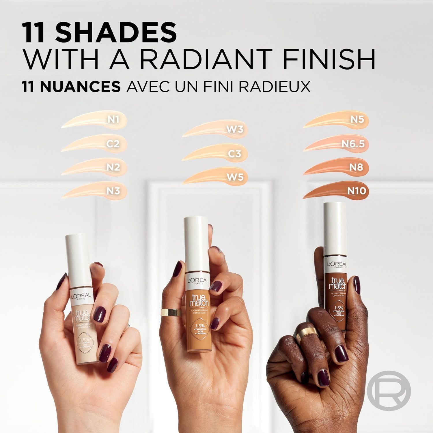 L'Oreal Paris Sérum Correcteur Illuminateur True Match avec Acide Hyaluronique et Caféine Neutralise les cernes