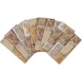 thumbnail image 4 of Pegatina adhesiva para pared de azulejos de cemento 3D resistente al agua, pegatinas de PVC compatibles con cocina, baño, sala de estar 20*10cm, mármol marrón Afortunado Sencillez, 4 of 5