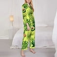 thumbnail image 4 of Disketp Pajamas Set Long Sleeve Sleepwear Womens Button Down Nightwear Pj Sets-Kiwi And Avocado, 4 of 9