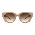 thumbnail image 2 of Thick Chain Arm Squared Thick Plastic Cat Eye Plastic Sunglasses Beige Brown, 2 of 4