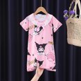 thumbnail image 1 of Camisón Kawaii Sanrios para niños, pijamas de dibujos animados de MyMelody Kuromi Cinnamoroll, Vestido de manga corta de verano, regalo para el hogar, 1 of 4