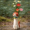 thumbnail image 4 of 7.87in Cat Vase Clearance Handcrafted Quirky Cat Vase, Whimsical Ceramic Cat Flower Vase, Funny Kitty Planter for Desk, Shelf, Boho Home Decor, Unique Gift for Cats Lovers, 4 of 8