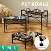 Double Elevated Raised Pet Cat Dog Feeder Bowls Stainless Steel Food Water Stand