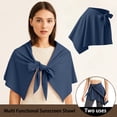 thumbnail image 6 of Women's Two Way Convertible Yoga Skirt, Wrap Around Waist Skirt or Neck Poncho, Lightweight Sports Cover Up Skirt for Beach, Yoga and Daily Sun Protection Navy A, 6 of 7