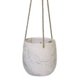 thumbnail image 3 of Sagebrook Home Hanging Gray Marble Planter, Round, Ceramic, Contemporary, 6.75"H, Marble, 3 of 4