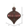 thumbnail image 2 of Vickerman 6" Burgundy Matte Onion Drop Christmas Ornament, 4 per Bag, 2 of 4
