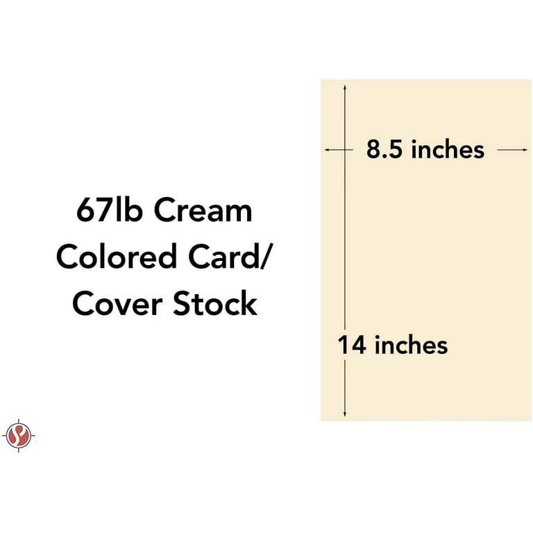 Cream Menu Legal Size 8.5 x 14 Inches 67 Vellum Bristol Lightweight Card  Stock Paper Cover | 1 Ream of 250 Sheets Per Pack