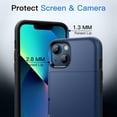 thumbnail image 6 of JETech Wallet Case for iPhone 13 6.1-Inch with Card Holder, Dual Layer Shockproof Protective Phone Cover, Sliding Hidden Slot (Blue), 6 of 6