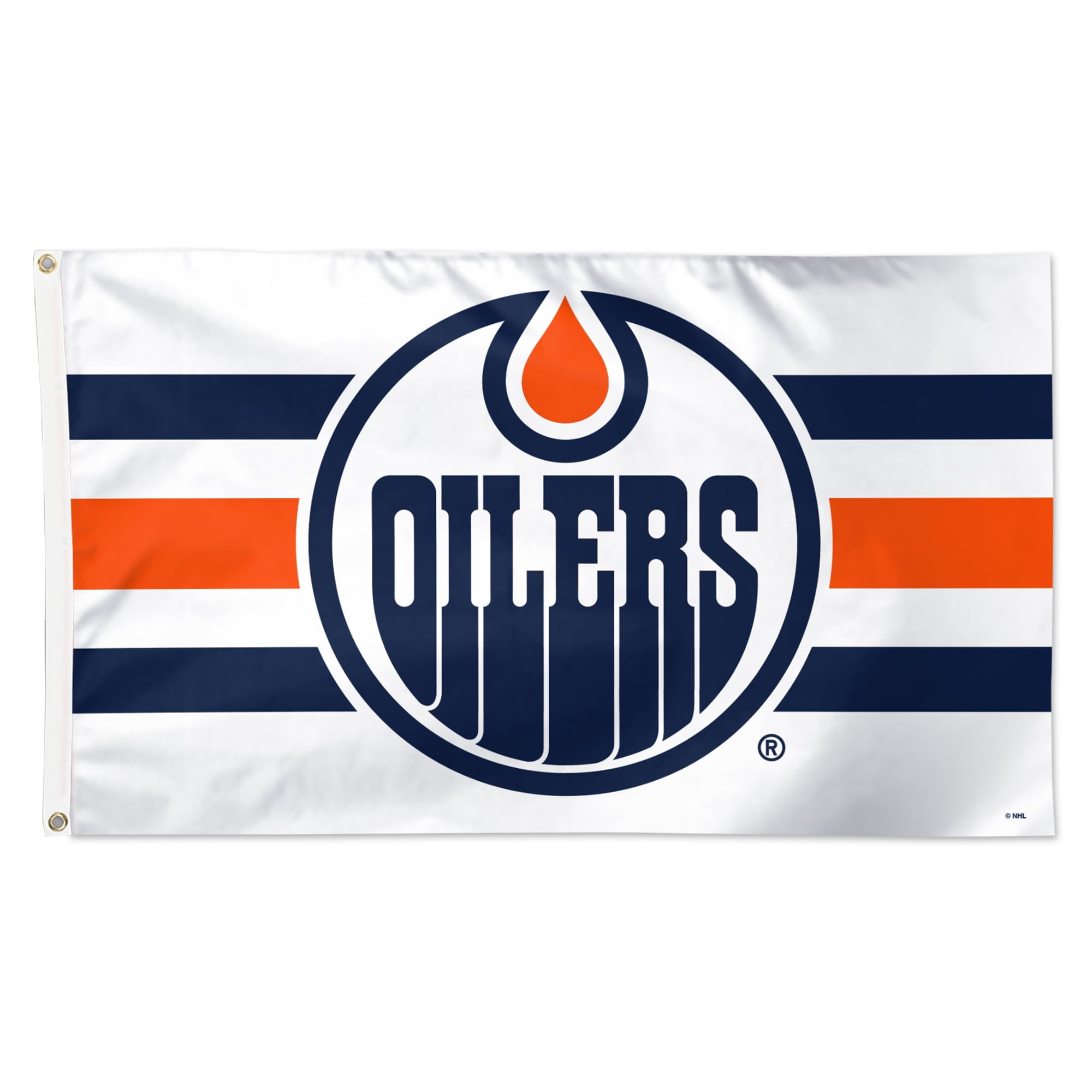 WinCraft Edmonton Oilers 3' x 5' Horizontal Stripe Deluxe Single-Sided Flag