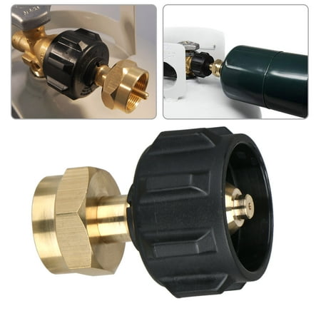 Lighter Refill Valve Regulator Valve Propane Refill Adapter for Steel Propane Cylinder with Type 1 - Fits All 1 LB Throwaway Disposable Cylinder - 100% Solid Brass Regulator Valve Accessory ()
