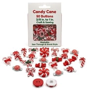 Buttons Galore Craft & Sewing Button Super Value Pack (Candy Cane)