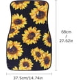 thumbnail image 2 of Generic Universal Car Floor Mats 2pcs Sunflower Pattern, Polyester Fiber Ma, 2 of 6