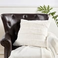 thumbnail image 2 of Home Soft Things Sculpted Stripe Faux Fur Pillow Covers, 1 piece, 20"x20", White, 2 of 9