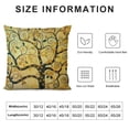 thumbnail image 6 of Awypu Double Side Print Decorative Pillow Case Cushion Cover Set of 2, Gustav Klimt’s Oil Painting Masterpiece, Tree of Life  White, 6 of 6