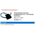 thumbnail image 2 of Regulator Connector - Compatible with 1970 - 1975 Plymouth Road Runner 1971 1972 1973 1974, 2 of 2