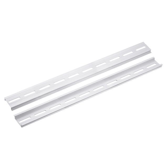 Unique Bargains 2pcs Aluminum DIN Rails, 13 Inches Long, 35mm Wide, 7.5mm High, Terminal Block Mounting Din Rail