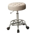 thumbnail image 4 of Taburete giratorio ajustable BLESIY con reposapiés y cojín de esponja 45 a 58 cm Beige, 4 of 8