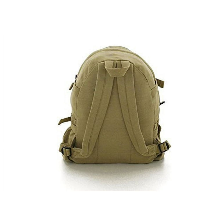 Rothco Vintage Canvas Compact Backpack,Khaki - Walmart.com