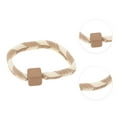 thumbnail image 3 of Unique Bargains 1 Pc Fashion Woven Hair Elastic Band for Home Beige Apricot, 3 of 5