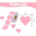 thumbnail image 2 of 500pcs Heart Shaped Color Coding Direct Thermal Labels 2inch -Mother's Day Thermal Sticker Labels-Valentine's Day Labels, 2 of 8