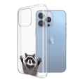 thumbnail image 2 of WIRESTER Racoon Hands Out Transparent Soft Gel TPU Clear Case Slim Protective Cover for Apple iPhone 13 Pro Max 6.7" 2021 (NOT FIT iPhone 13 mini 5.4" 2021/iPhone 13 Pro 6.1" 2021/iPhone 13 6.1" 2021), 2 of 3