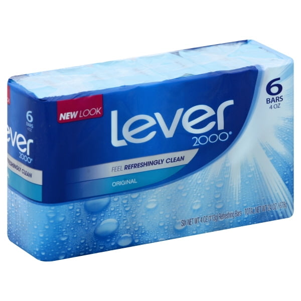 Lever 2000 Bar Soap Original, 4 Oz, 6 Ba