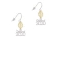 thumbnail image 2 of Delight Jewelry Silvertone Class of 2020 Goldtone Leaf French Earrings, 2 of 4