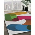 thumbnail image 3 of Ahgly Company Machine Washable Indoor Square Transitional Brown Red Area Rugs, 8' Square, 3 of 7