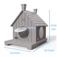 thumbnail image 2 of Joxxoaa Outdoor resin weatherproof cat house,ventilated and insulated for Cats,Kittens, Puppies,washable,easy to assemble,scratch and bite-resistant,non-stick to hair (gray), 2 of 8