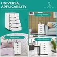 thumbnail image 5 of Naomi Home Taylor 5-Drawer Mobile Dresser for Bedroom Storage, Adult, White, 5 of 8