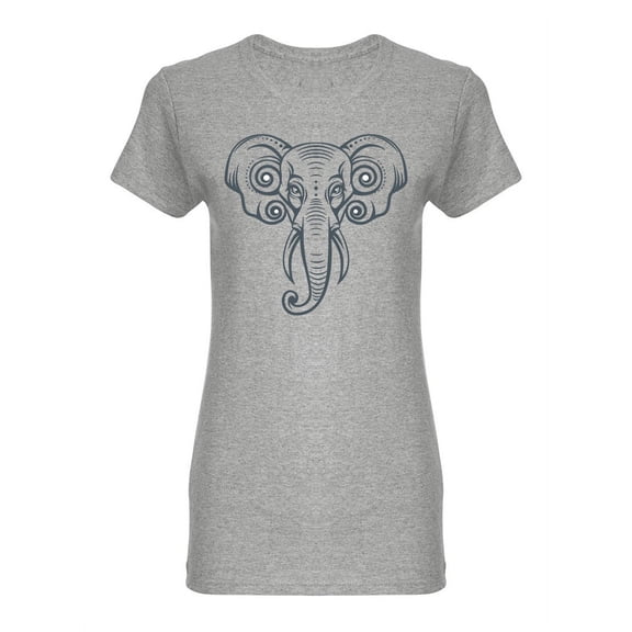 Elephant Head Wildlife Shaped Tee Women's -Image by Shutterstock