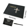 thumbnail image 4 of Memorial Guest Book Celebration of Life Memorial Service Funeral Guest Sign Book with Memory Table Card Sign  Style 1 Black, 4 of 7