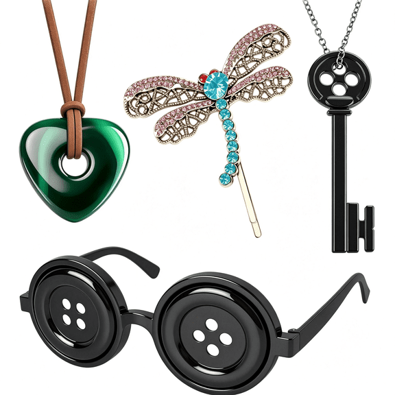 HHNOU Costume Accessories for Halloween, Christmas & Cosplay Trendy Button Glasses