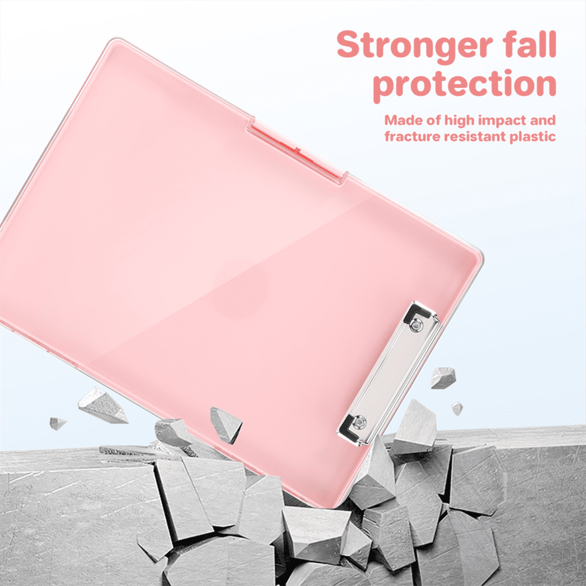 1 * A4 clipboard with storage space-Pink