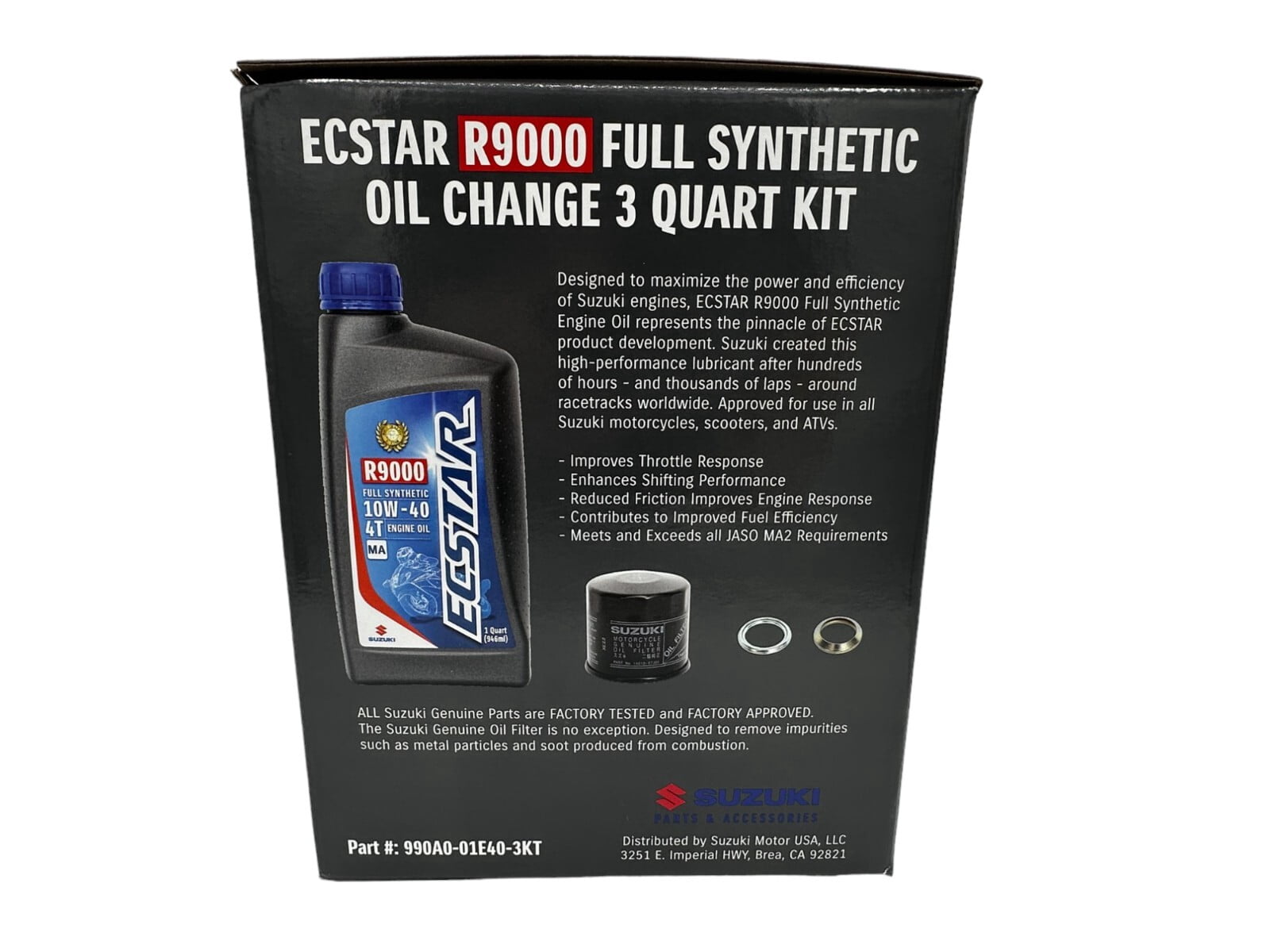 Cyclemax Suzuki OEM Ecstar R9000 FS Oil Change Kit 990A0-01E40-01Q-3KT w/ Funnel