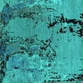 thumbnail image 1 of Ahgly Company Machine Washable Indoor Square Oriental Turquoise Blue Industrial Area Rugs, 5' Square, 1 of 4
