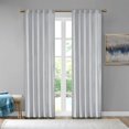 thumbnail image 2 of Pair of High Quality Velvet Fabric Indoor Blackout Curtains, Back Tab Curtain Panel for Living Room, Bedroom 84''x37'' - LIGHT GREY, 2 of 5