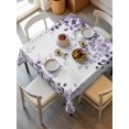 thumbnail image 6 of Purple Table Cloth, Waterproof Tablecloth for Square Tables, Eucalyptus Leaves Reusable Washable Fabric Table Cover for Restaurant Kitchen Dining Tables 60"x60" Summer Botanical Watercolor, 6 of 9