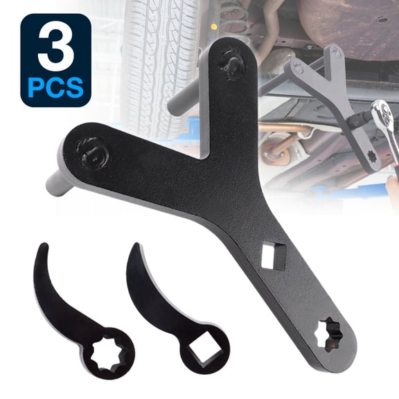 Lower Control Arm Prying Tool with Two Pry Bar Wrench Adaptor Head, Suspension Specialty Arm Lever Bushing Tool, Ratchet Pry Bar Attachment, Compatible with 1/2" Drive Extension Breaker Bar