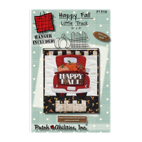 Patch Abilities Happy Fall Little Truck Pattern With Hanger P181H