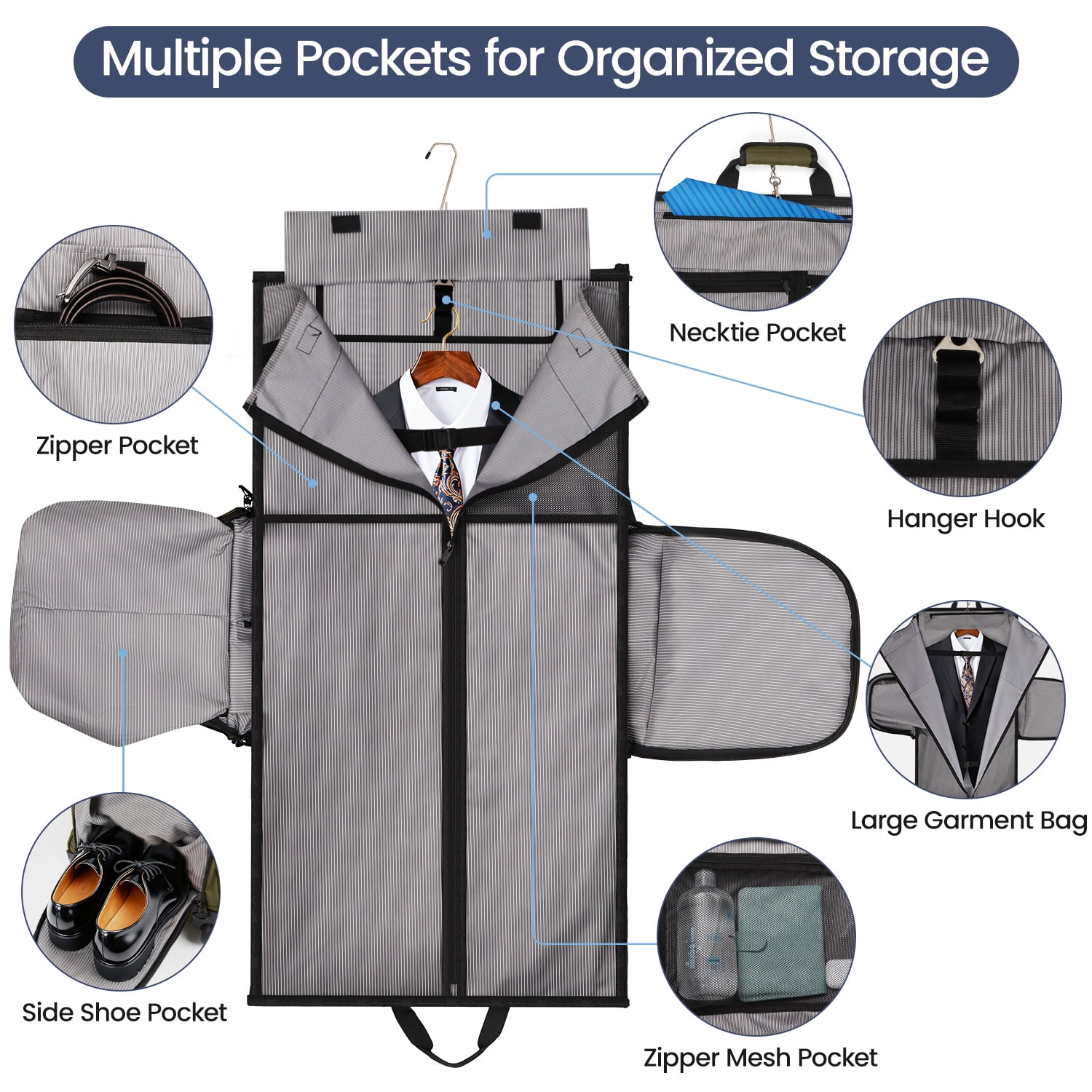 New York Xpress Convertible Rolling Garment Bag for Travel, with Wheels & Shoe Pouch, for Weekend & Business, Green, RG161
